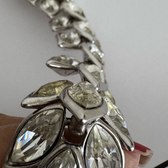 YSL *Limited Edition* Collectors Piece Rhinestone Silver Plated Necklace - Picture 6 of 10